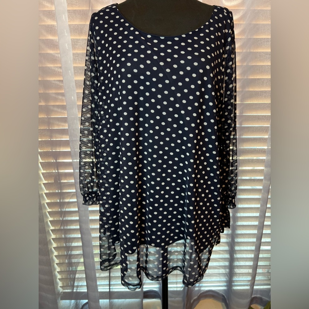 Paper moon sheer fully lined blouse